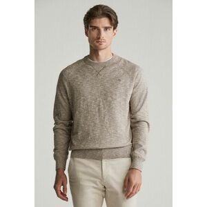 PULÓVER GANT COTTON SLUB C-NECK DESERT BROWN kép