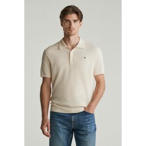 PULÓVER GANT MICRO TEXTURED COTTON SS POLO CREAM kép