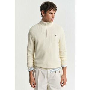 PULÓVER GANT TEXTURED COTTON HALF ZIP CREAM kép