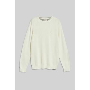 PULÓVER GANT COTTON PIQUE C-NECK EGGSHELL kép