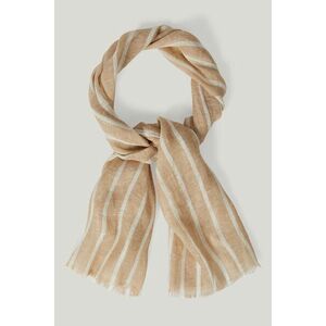 SÁL GANT STRIPED LINEN LIGHTWEIGHT SCARF DRY SAND kép