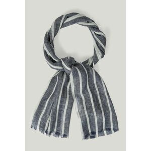 SÁL GANT STRIPED LINEN LIGHTWEIGHT SCARF DUSTY NAVY kép