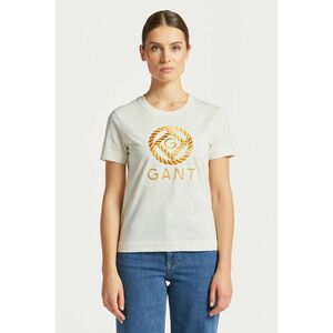 PÓLÓ GANT ROPE ICON SS T-SHIRT CREAM3 kép