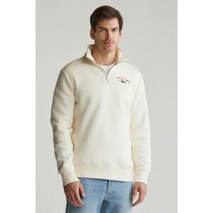 MELEGÍTŐFELSŐ GANT GRAPHIC HALF ZIP CREAM kép