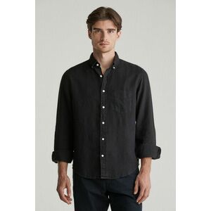 ING GANT REG GMNT DYED LINEN SHIRT BLACK kép