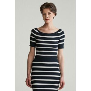 PULÓVER GANT STRIPED RIB KNIT OFF SHOULDER SS EVENING BLUE kép