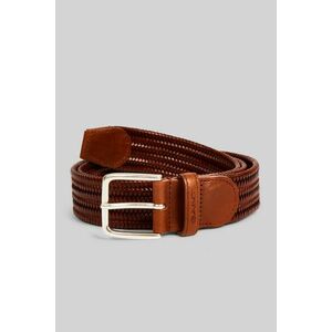 ÖV GANT LEATHER ELASTIC BRAIDED BELT WEATHERED BROWN kép