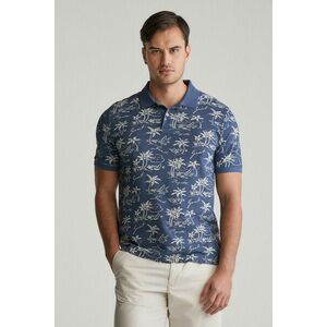 PÓLÓ GANT PRINTED SS POLO DUSTY NAVY kép