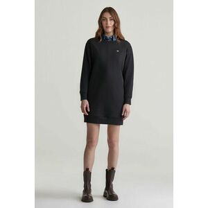 RUHA GANT REL SHIELD C-NECK SWEAT DRESS BLACK kép