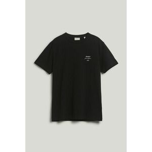 PÓLÓ GANT LOGO SCRIPT PIQUE SS TSHIRT BLACK kép