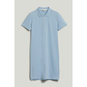 RUHA GANT CONTRAST COLLAR PIQUE POLO DRESS FRESH BLUE kép