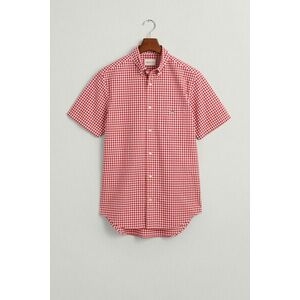 ING GANT REG CLASSIC POPLIN GINGH SS SHIRT RUBY RED kép