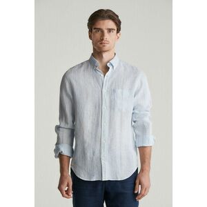 ING GANT REG LINEN STRIPE SHIRT CAPRI BLUE kép