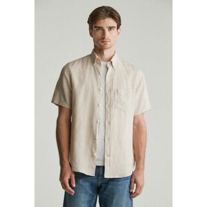 ING GANT REG LINEN SS SHIRT DRY SAND kép