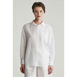 ING GANT REL TONAL STRIPED SEERSUCKER SHIRT WHITE kép