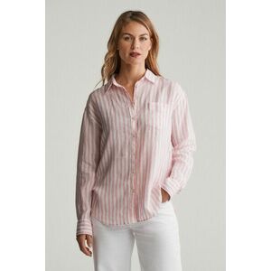 ING GANT REL STRIPED LINEN SHIRT GERANIUM PINK kép