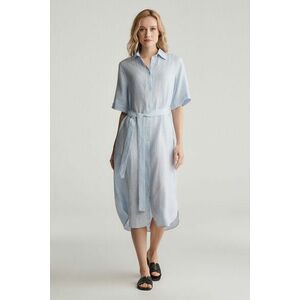 RUHA GANT REG LINEN SS SHIRT DRESS LIGHT BLUE kép