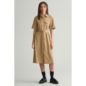 RUHA GANT REG UTILITY SS SHIRT DRESS DARK KHAKI kép