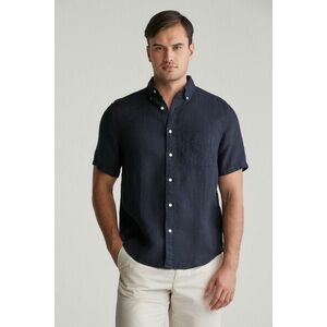 ING GANT REG GMNT DYED LINEN SS SHIRT EVENING BLUE kép