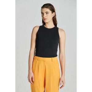 TOP GANT HIGH NECK RIB TANK TOP BLACK kép