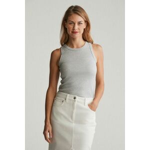 TOP GANT HIGH NECK RIB TANK TOP LIGHT GREY MELANGE kép