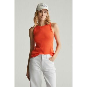 TOP GANT HIGH NECK RIB TANK TOP ORANGE RED kép