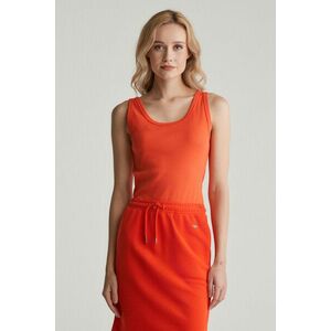 TOP GANT SLIM RIBBED TANK TOP ORANGE RED kép