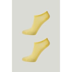 ZOKNI GANT LYOCELL RIB LOW CUT SOCKS 2-PACK DUSTY LIGHT YELLOW kép