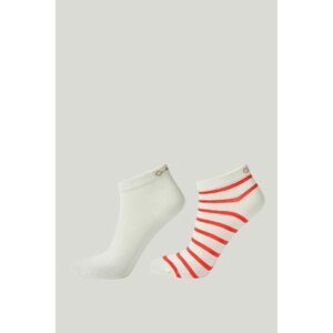 ZOKNI GANT STRIPE AND SOLID ANKLE SOCKS 2-P EGGSHELL kép