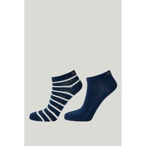 ZOKNI GANT STRIPE AND SOLID ANKLE SOCKS 2-P EVENING BLUE kép