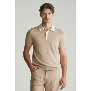 PULÓVER GANT MODAL BLEND SS POLO DRY SAND kép