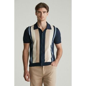 PULÓVER GANT COLOR BLOCKED COTTON SS POLO EVENING BLUE kép