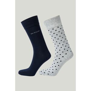 ZOKNI GANT DOT AND SOLID SOCKS 2-PACK LIGHT GREY MELANGE kép