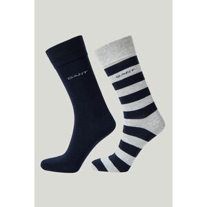 ZOKNI GANT BARSTRIPE AND SOLID SOCKS 2-PACK LIGHT GREY MELANGE kép