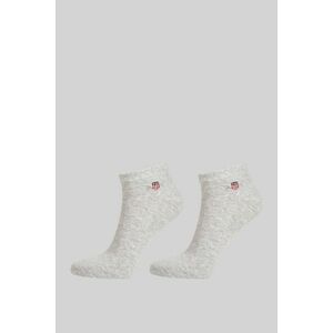 ZOKNI GANT SHIELD ANKLE SOCKS 2-PACK LIGHT GREY MELANGE kép