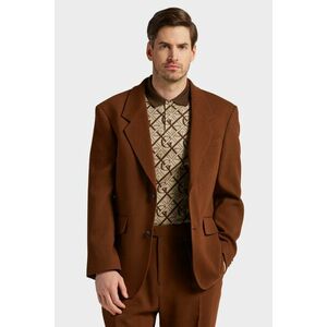 ZAKÓ GANT OVERSIZED WOOL CREPE SUIT BLAZER MAHOGANY BROWN kép