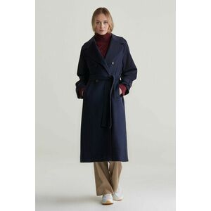 KABÁT GANT WOOL TRENCH COAT EVENING BLUE kép