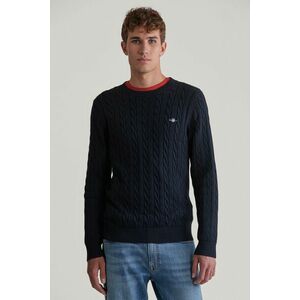 PULÓVER GANT COTTON CABLE C-NECK EVENING BLUE kép