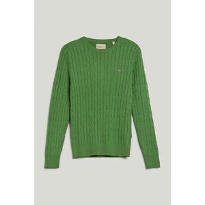 PULÓVER GANT STRETCH COTTON CABLE C-NECK DUSTY GREEN kép