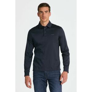 PÓLÓ GANT MERCERIZED LS JERSEY RUGGER EVENING BLUE kép