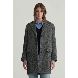 KABÁT GANT HERITAGE HERRINGBONE COAT BLACK kép