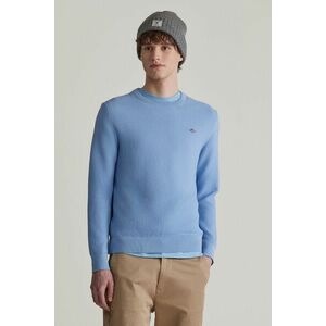 PULÓVER GANT COTTON MICRO TEXTURED C-NECK CLEAR SKY kép