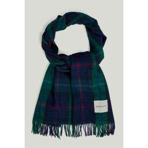 SÁL GANT CASHMERE BLEND CHECK SCARF DEEP FOREST GREEN kép