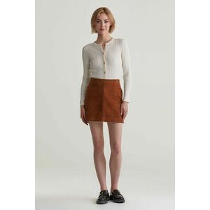 SZOKNYA GANT SUEDE LEATHER SKIRT CACAO kép