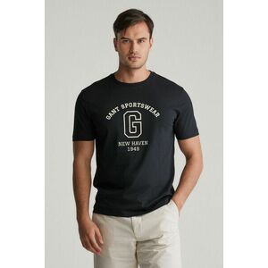 PÓLÓ GANT GRAPHIC SS TSHIRT BLACK kép