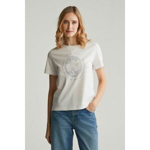 PÓLÓ GANT REG GRAPHIC SS T-SHIRT EGGSHELL kép