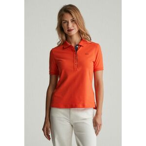 PÓLÓ GANT CONTRAST COLLAR SS PIQUE POLO ORANGE RED kép