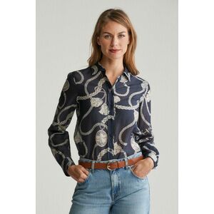 ING GANT REG SAILING PRINT COT SILK SHIRT EVENING BLUE kép