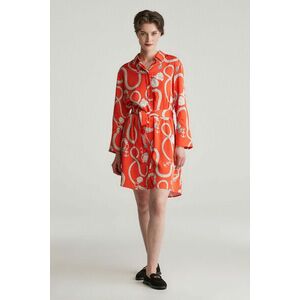 RUHA GANT REL SAILING PRINT SHIRT DRESS ORANGE RED kép