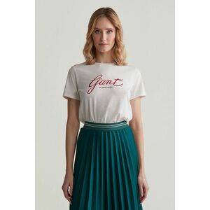 PÓLÓ GANT REG SCRIPT T-SHIRT EGGSHELL kép